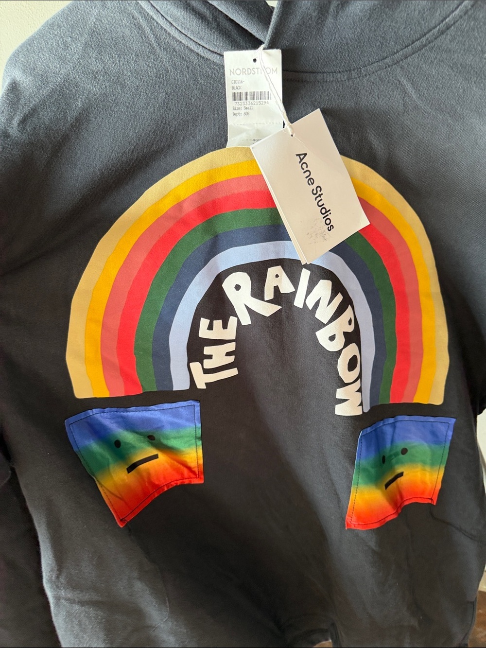 NWT Acne Studios The Rainbow Hoodie Size Small - Picture 2 of 4
